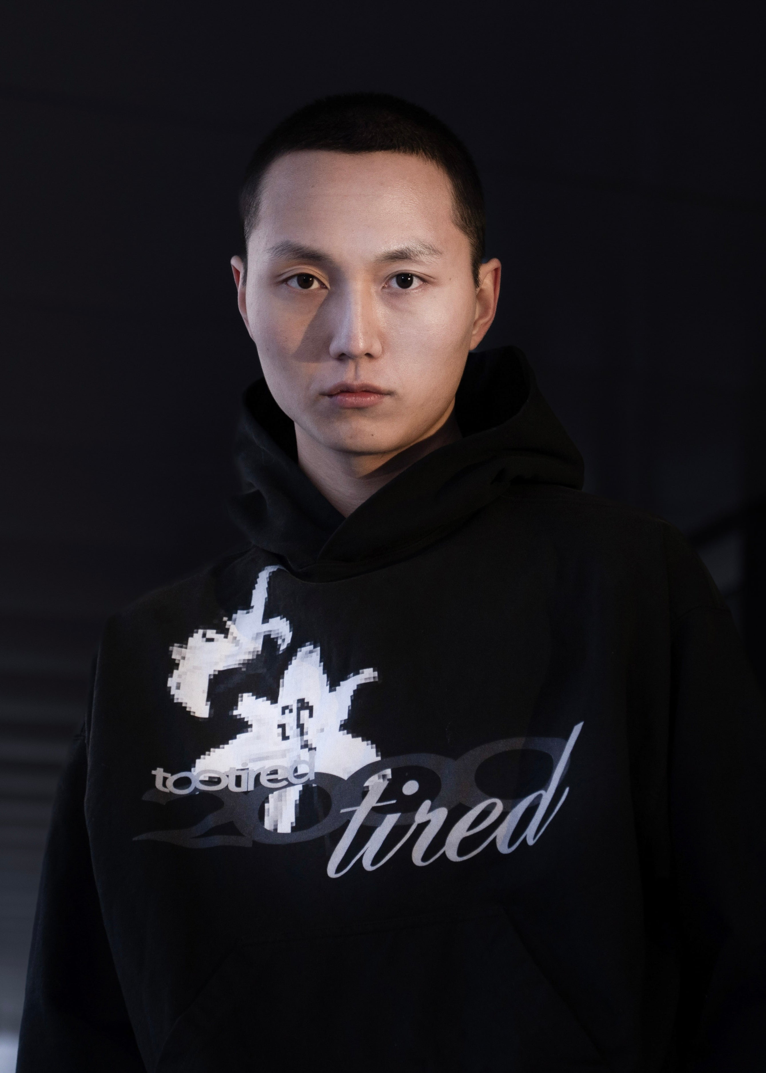 lilium2000 - (black) - sunfaded boxy hoodie