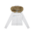 tootired? - women's fur zip hoodie